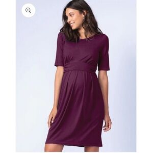 Seraphine Maternity Dress (Burgundy)